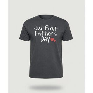 Our First Father’s Day Graphic T Shirt Mens Medium Comfiv NWT